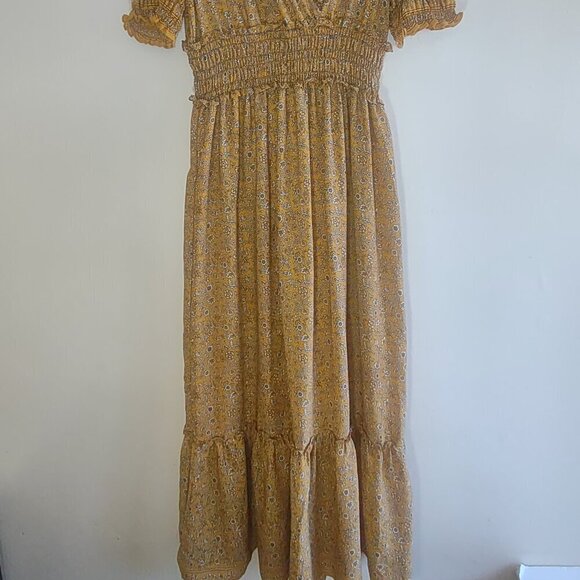 Max Studio Praire Floral Maxi Dress Cottagecore Puff Sleeve Garden Girl  Medium - Picture 5 of 8